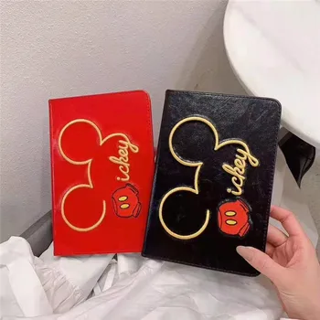 

Embroidery mickey cartoon pattern PU leather case for Ipad 7.9inch mini 1 2 3 4 5 common