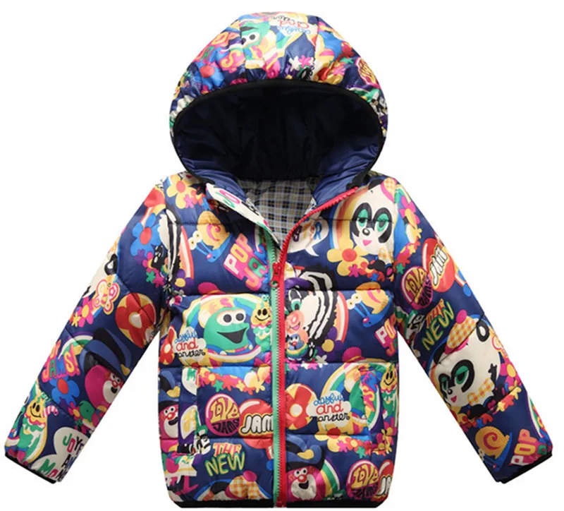 Детский пуховик, теплая куртка-пуховик для мальчиков и девочек 2-8 лет, осенне-зимнее пальто для малышей
