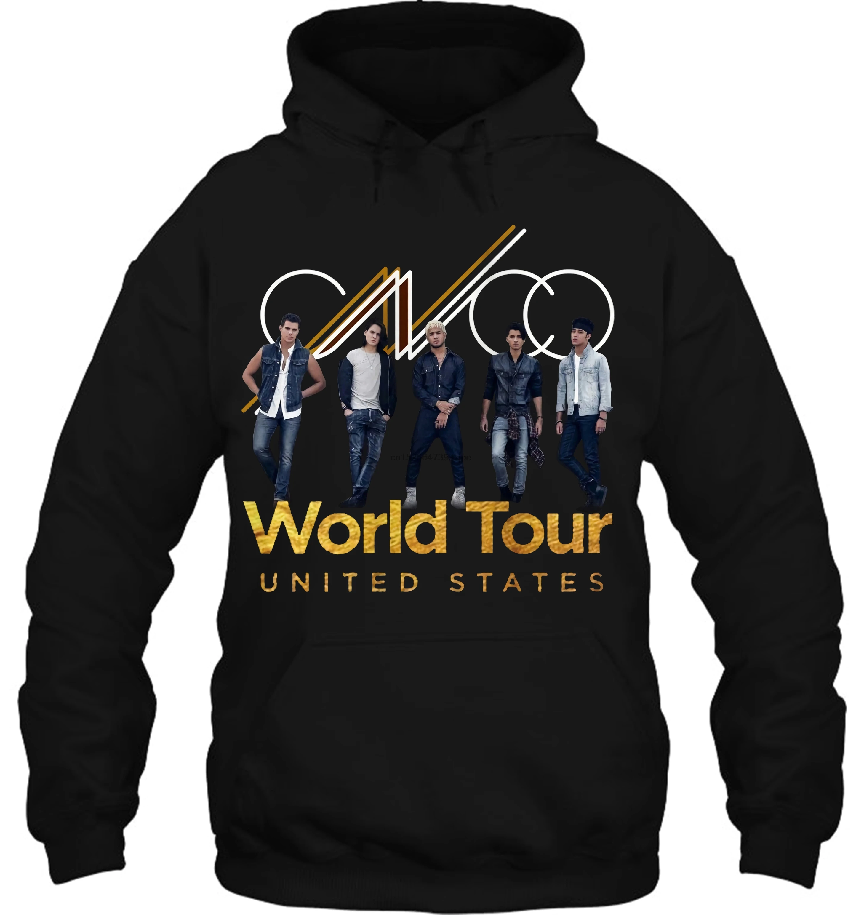Мужская Толстовка Новинка CNCO USA World Tour черный перепринт Размер S до 2XL женская уличная одежда