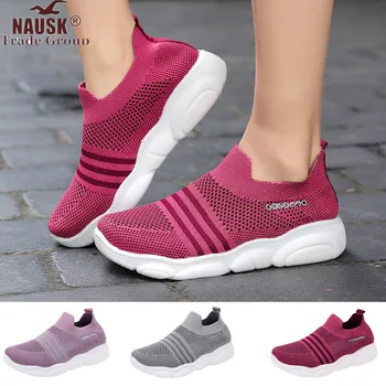 

2020 New Women Sneakers Women's Leisure Breathable Mesh Outdoor Fitness Running Sport Sneakers Shoes Zapatos De Mujer Flat Shoes