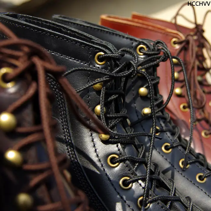 Motorcycle Boots men's boots British Martin casual men's shoes high to help explosions tooling boots snapped Fashion male 9116
