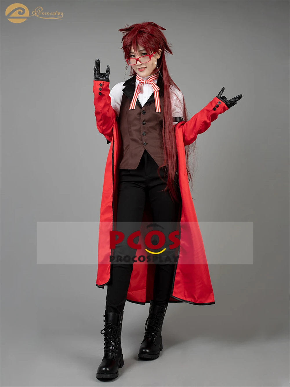 Procosplay,, без обуви, брюк и очков, Черный дворецкий, Grell Sutcliff, наряды, костюм для косплея, mp003219