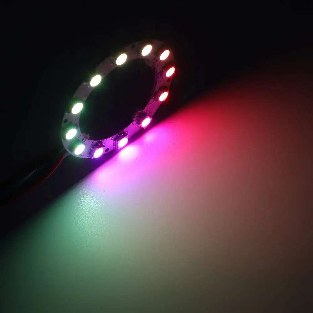 Светодиодный светильник WS2812B SK6812 светодиодный 5050 RGB Arduino 5 В (1 шт. 8 s/Ring белая плата)