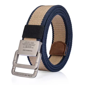

Fashion Belt Men Army Tactical Belts Selling Male Outdoor Sport Double Buckle Weave Nylon Canvas Jeans Waist Belt