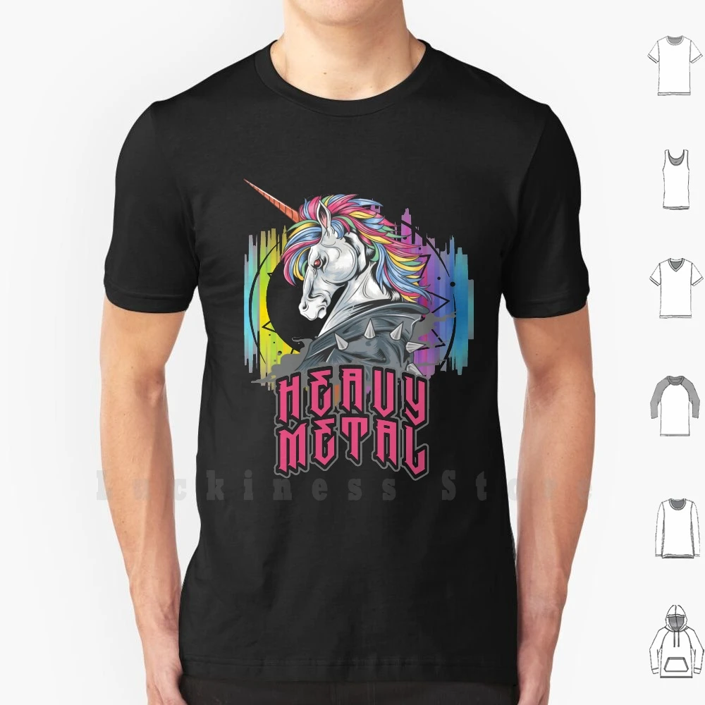 Camiseta divertida de Heavy con diseño de unicornio para la muerte, Camiseta de algodón gran tamaño, S 6xl, música Metal pesado|Camisetas| - AliExpress