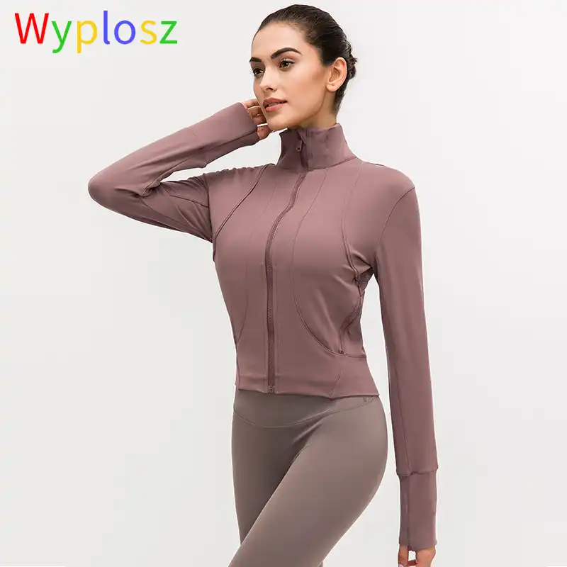Wyploszヨガジャケットスポーツウェアを実行するための冬のトラックジャケットジムを実行するためジャケットウインドブレーカー服女性 ランニングジャケット Aliexpress