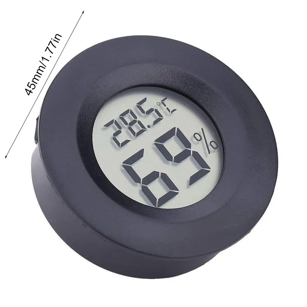 Round Electronic Thermometer and Hygrometer Indoor Digital LCD Hygrometer Temperature Humidity Meter C & F