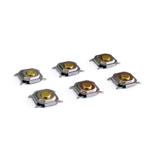 

5.2*5.2*0.8mm-6.0mm 12V 0.5A 4 Pin SMT Push Button Switch Metal Tactile Micro Tact Touch Switch Copper Interruptor 50 pcs/lot