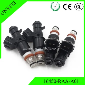 

4 Pcs 16450RAAA01 Fuel Injector Nozzle 16450-RAA-A01 For Honda Accord CR-V Element Acura RSX 2.4L 16450 RAA A01