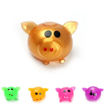 

1PC Funny Anti Decompression Splat Ball Vent Toy Venting Ball Sticky Smash Water Ball Anti stress Goods Various Types Pig Toys