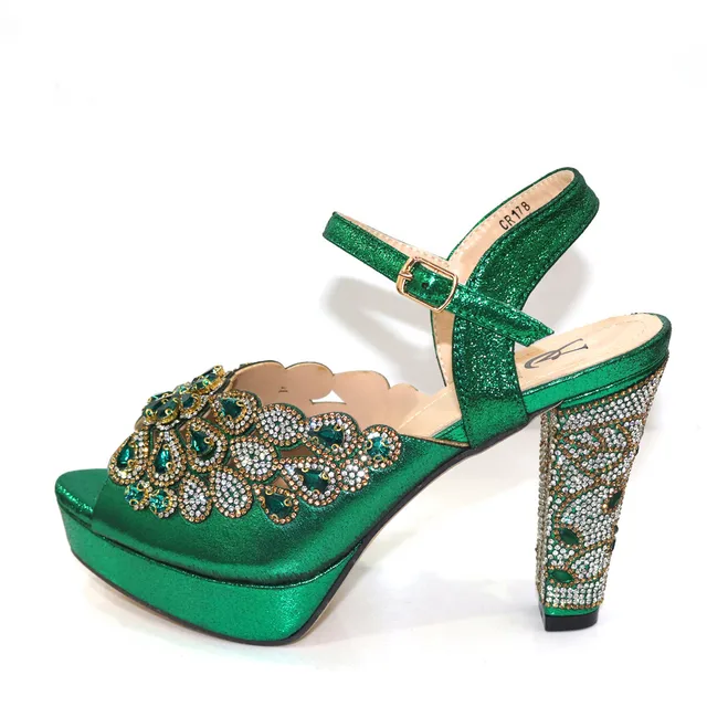 New Women Pumps New Shoes Sexy High Heels Ladies Party Stiletto 2021 Special Arrivals Wedding N.Green Color Nigeriain Shoes 2