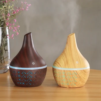 

USB Humidifier Aroma Essential Oil Diffuser Cool Mist Wood Grain Air Purifier Single Room Humidifiers