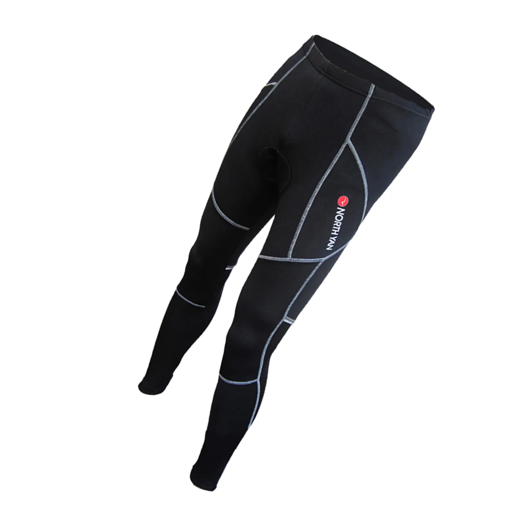 Men's Cycling Soft Tight Winter Thermal 3D Padded Pants Bike Long Trouser Legging for Outdoor MTB Mountain Rode Bike Cycle