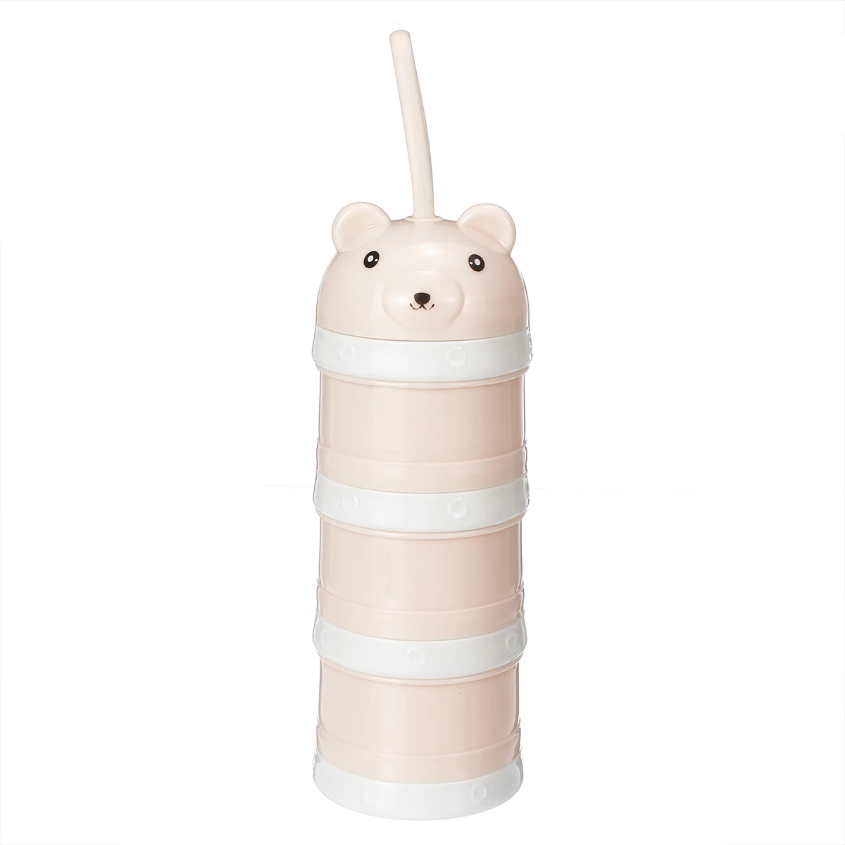 Pink Bear 3 Слои Портативный детская молочная смесь контейнер для хранения еды коробка Кулинария для детей контейнер для закусок Порошковое молоко чехол Коробка для детского питания - Цвет: Pink Bear