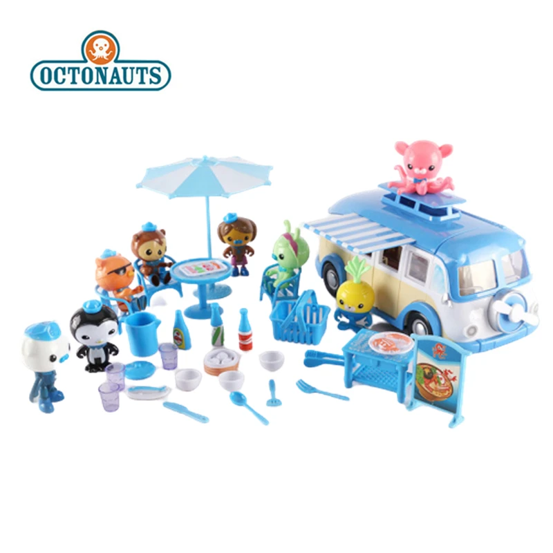 

The Octonauts dining car toy party picnic set anime action figure Barnacles Kwazii Peso Penguin Shellington childrens gift