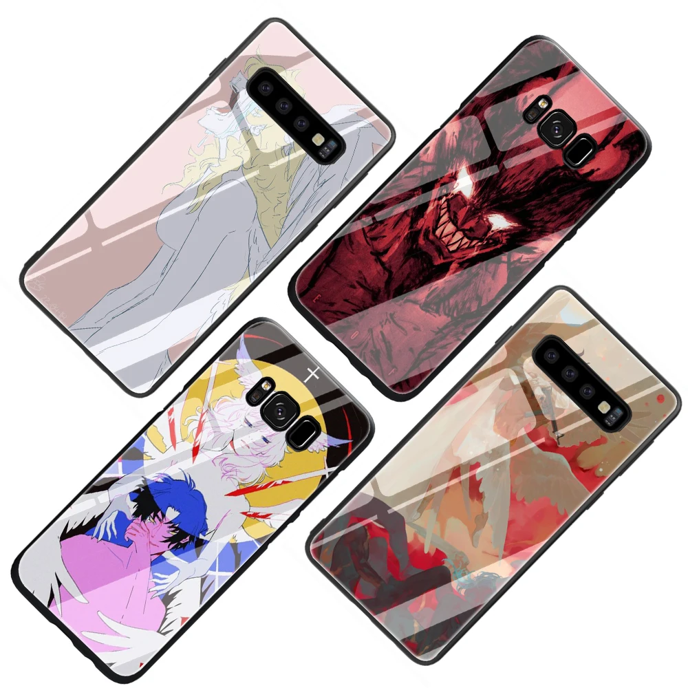 EWAU Devilman Crybaby Стекло чехол для телефона для samsung Galaxy S7 8; большие размеры 9, 10; плюс 10 плюс Note8 9 10 плюс A10 20 30 40 50 60 70