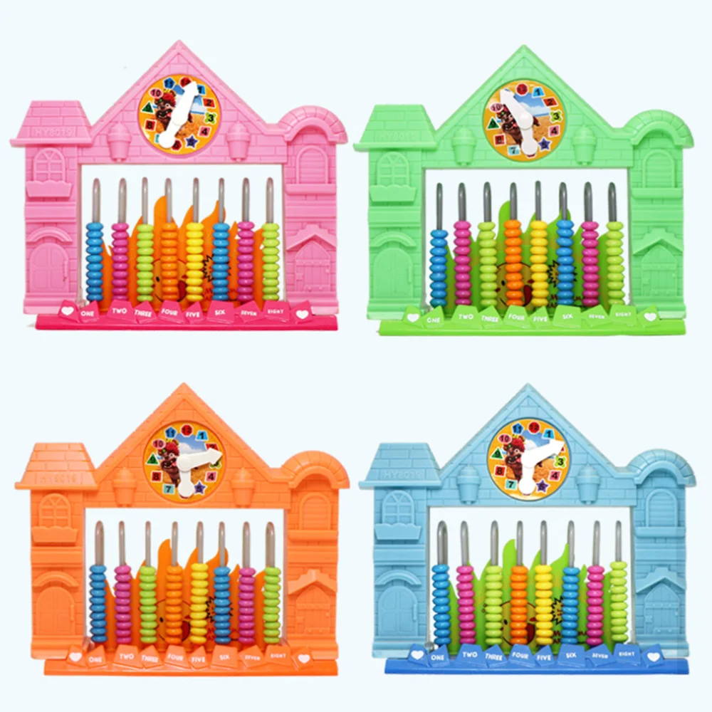 Plastic Abacus Toy with Clock Baby's Maths Arithmetic Toy Kids Maths Calculating Tools Children Early Educational Toy Gift