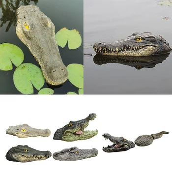 Alligator Simulatie Drijvende Krokodil Decoy Hoofd Fun Water Voor Zwembad Tuin Park Predator Eenden Weg
