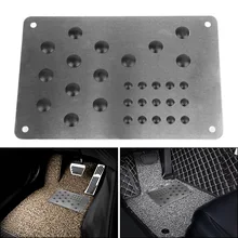 Universal Anti skid Pad Interior Accessories Non slip Carpet Patch Auto Alloy Plate Car Floor Mat Silver