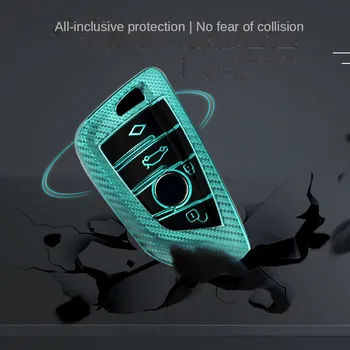 Cover chiate/telecomando per BMW E60 E90 G20 G30 E46 X3 X5 X6 F15 F16 F45 F46 7 serie G11 F48 E39 accessori - Coperture della copertura della cassa chiave dell automobile di TPU della fibra del carbonio per