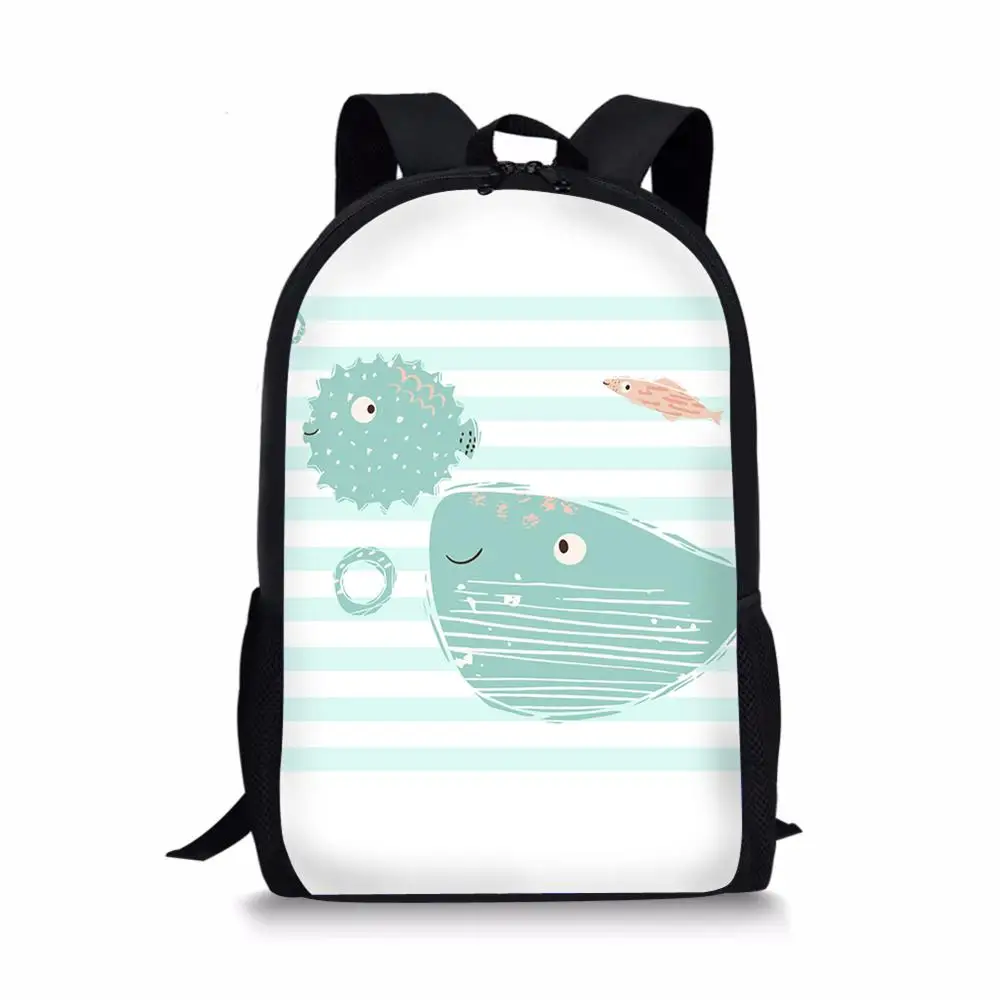 

2020 fashion custom marine animal print children's school bag kindergarten school bag primary school student backpack