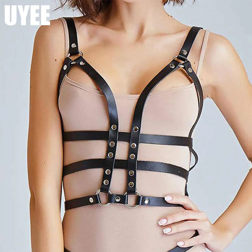 UYEE кожаные подтяжки для женщин 2 шт женские подвязки наборы для Lingeire BDSM jartier сексуальные женские жгут готика, Харадзюку