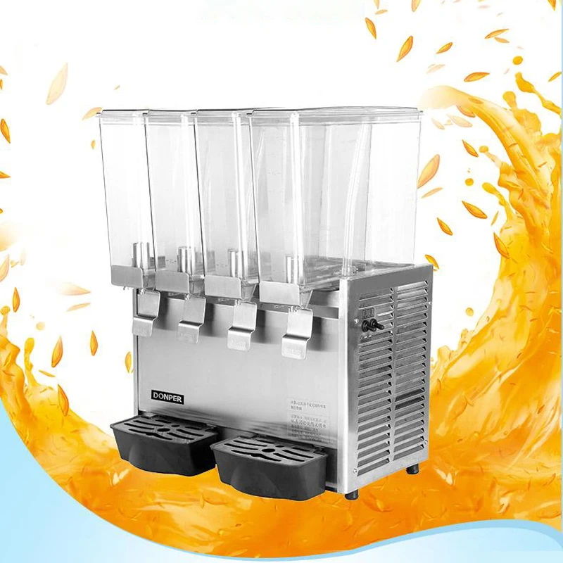 

Cold drink machine 8L*4 four-cylinder beverage machine Commercial hot cold automatic spray milk tea juice machine