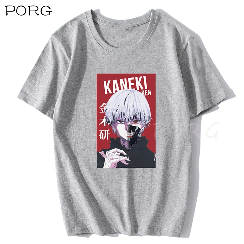 Футболка Kaneki с Токийский Гуль Мужская хлопковая тенниска в стиле японского аниме