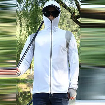 

Men's Jacket Mens Long Sleeves Tops Hoodie Sweatshirts Fishing Suit Zipper Blouse Outdoor Windproof Hiking Mans Windbreaker