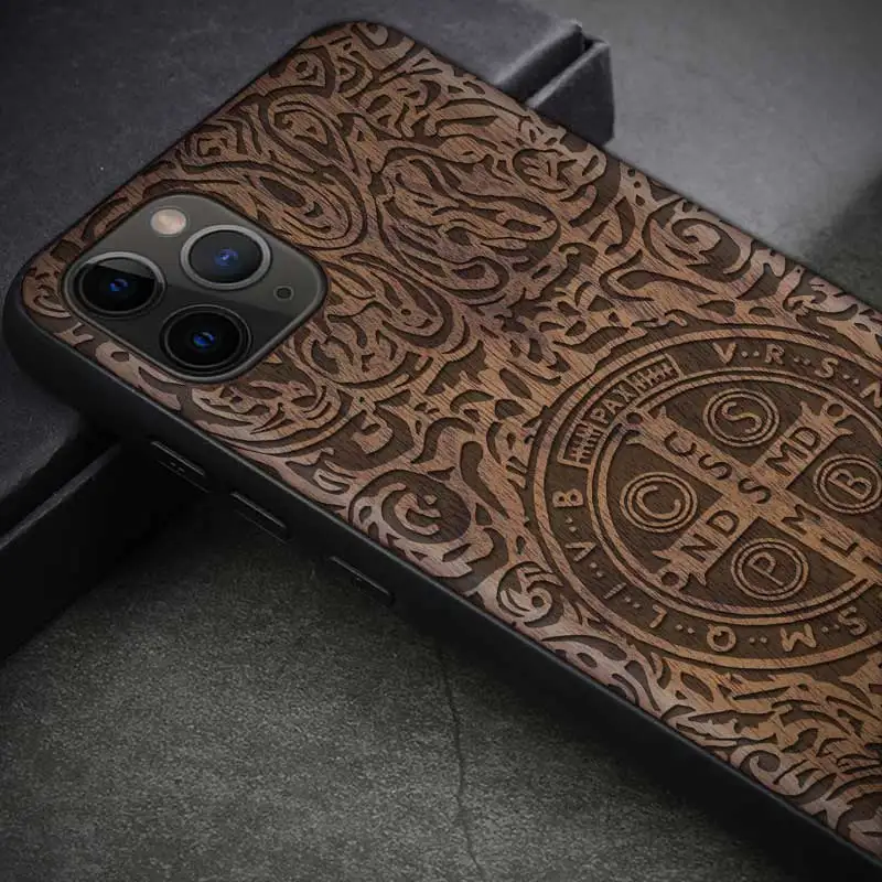 Чехол для телефона Techase, орех, s, для iPhone X, XS, 11 Pro, Max, 7 Plus, животное, Constantine, майя, дерево, слон, пословица, чехол для мобильного телефона, Деревянный чехол