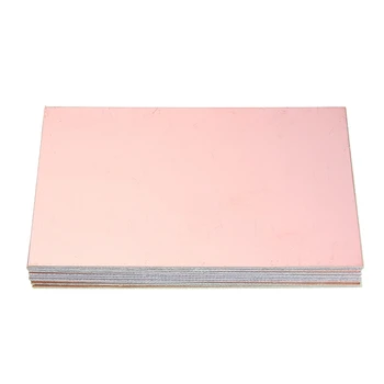 

10Pcs 10X15cm Double-Sided PCB Copper Clad Laminate FR4 Fiberglass Board