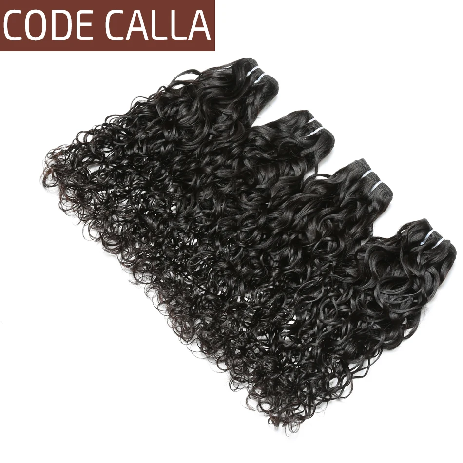 

Code Calla Salon Water Wave 100% Malaysian Unprocessed Raw Virgin Human Hair Natural color bundles Extensions Free shipping