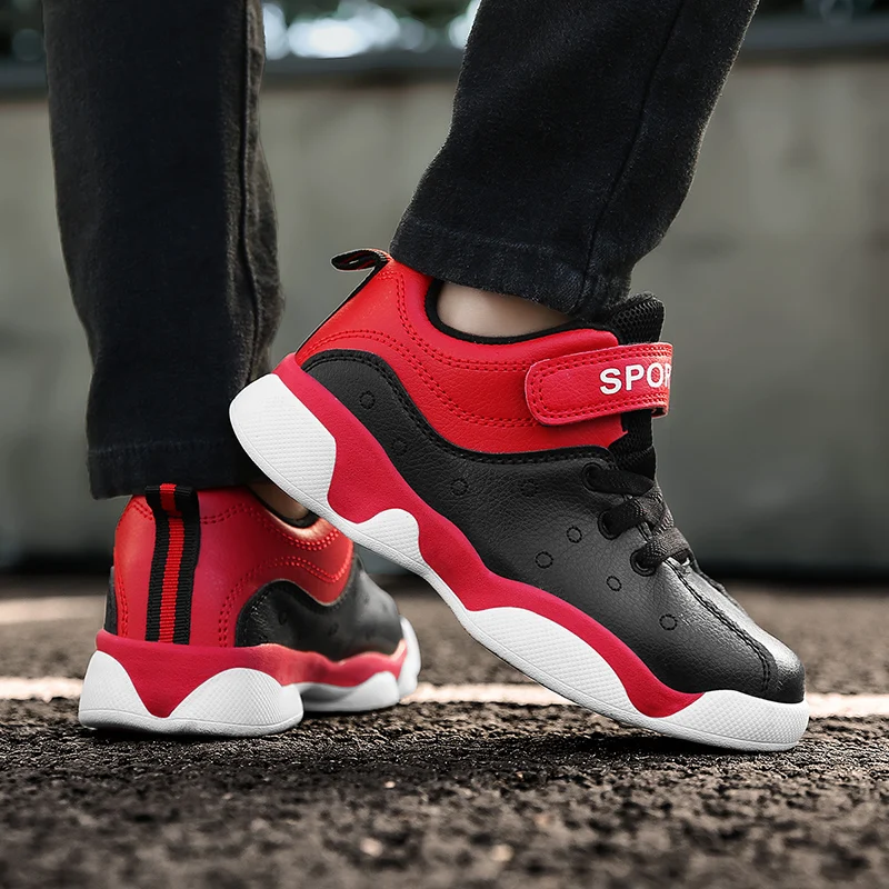 Sialia Basketball Children Shoes For Kids Sneakers Boys Casual Shoes Girls Sneakers Leather Mesh Breathable sapato infantil