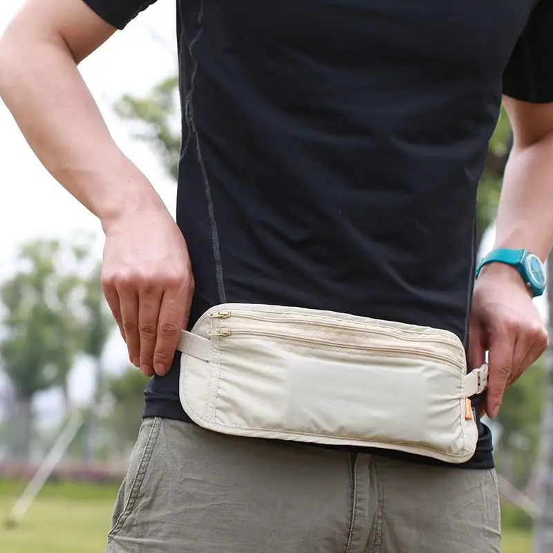 

HiMISS Waist Bags Outdoor Travel Invisible Pockets Anti-Theft Package Sports Waist Bag Purse Close-fitting invisible pockets
