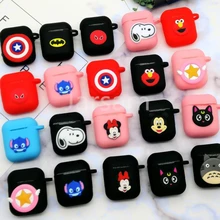 Милый мультяшный беспроводной Чехол для наушников для Apple AirPods 2 Силиконовый чехол для зарядки наушников Защитный чехол для AirPods