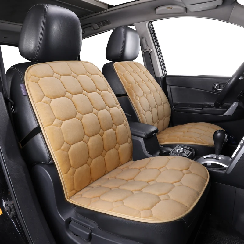 

Warm plush car seat cover front rear automobile cushion universal protector for kia hyundai volvo lada kalina granta priora