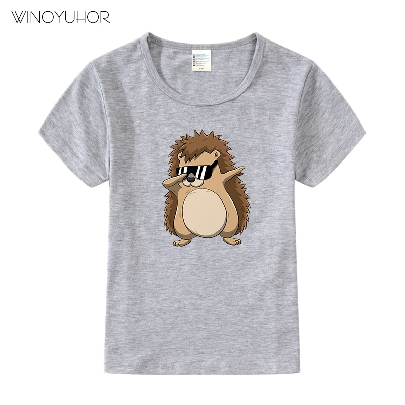 jordan t shirt Dabbing Hedgehog Kids Unisex T-Shirt Boys Girls Summer Fashion Short Sleeve Tops Tshirt Children Casual Cartoon Tees T Shirt superman t shirt