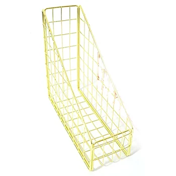 

Iron Bookshelf Desktop Bookshelf File Box Magazine Bookshelf Office Household Stationery Storage Box