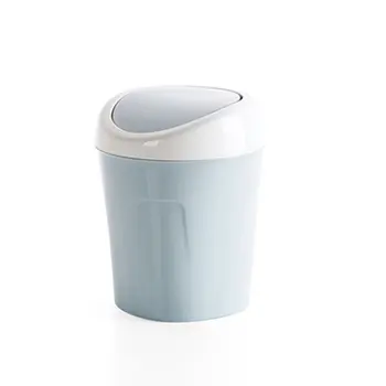 

Creative Rocking Cover Mini Trash Can Plastic Kitchen Living Room Storage Organizer Practical Desktop Trash Can