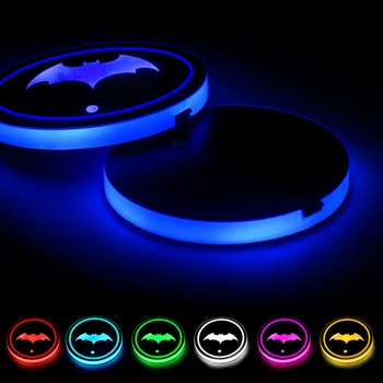 

2pcs 68MM Car Intelligent LED Auto Cup Bottle Holder Anti-slip Car Cup Mat Car Accessories Pad For BMW For Audi For Benz