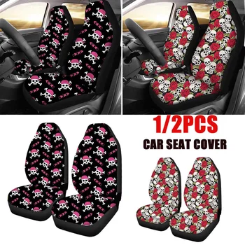 

2pcs Front Car Seat Cover Automobile Auto Seat Protector 3D Fashion Pattern Flower Interior For Sedan SUV Trucks Most Car