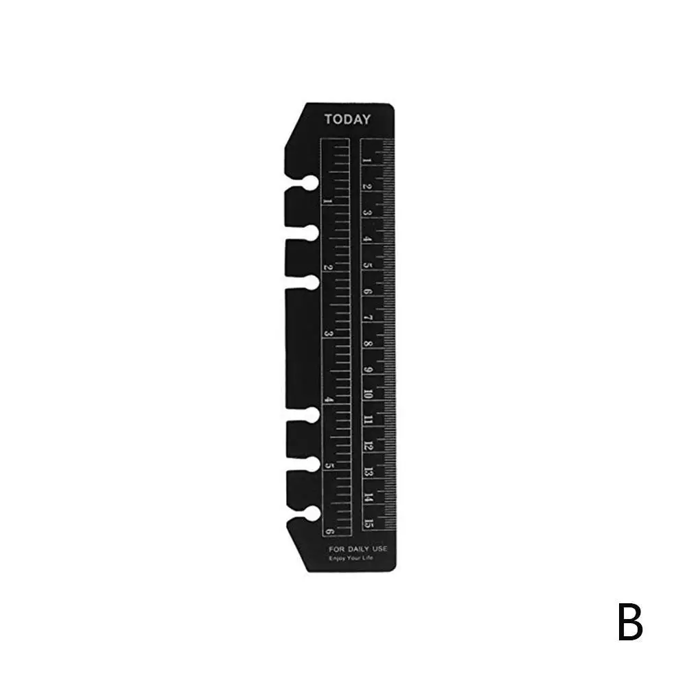 A6 - black 1 шт. ПВХ линейка блокнот индекс страница ПВХ свободный разделитель листов страница A5/A6/A7 разные размеры Многофункциональный 6 отверстий Закладка линейка - Цвет: A6 - black