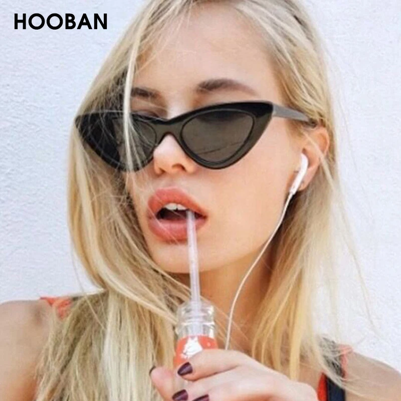 Женские солнцезащитные очки с кошачьим глазом HOOBAN брендовые дизайнерские