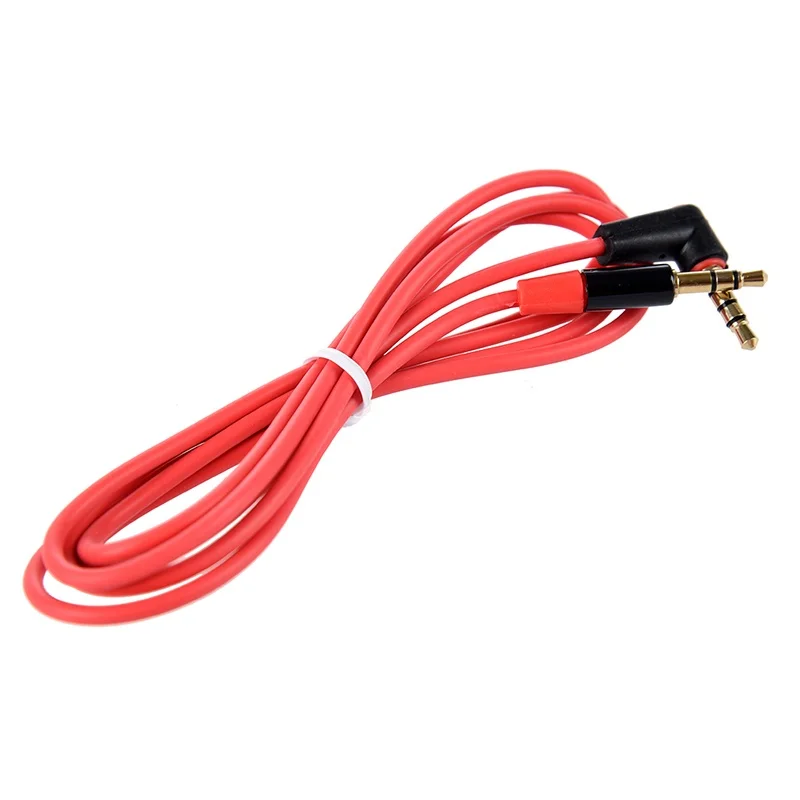 

3.5MM Male To Male Car AUX Cord Studio Audio Extension Bent Cable(Red)