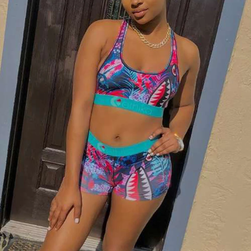 Ethika-Conjunto de 2 piezas sin mangas para mujer, traje ajustado con cuello redondo, sin mangas, 2020