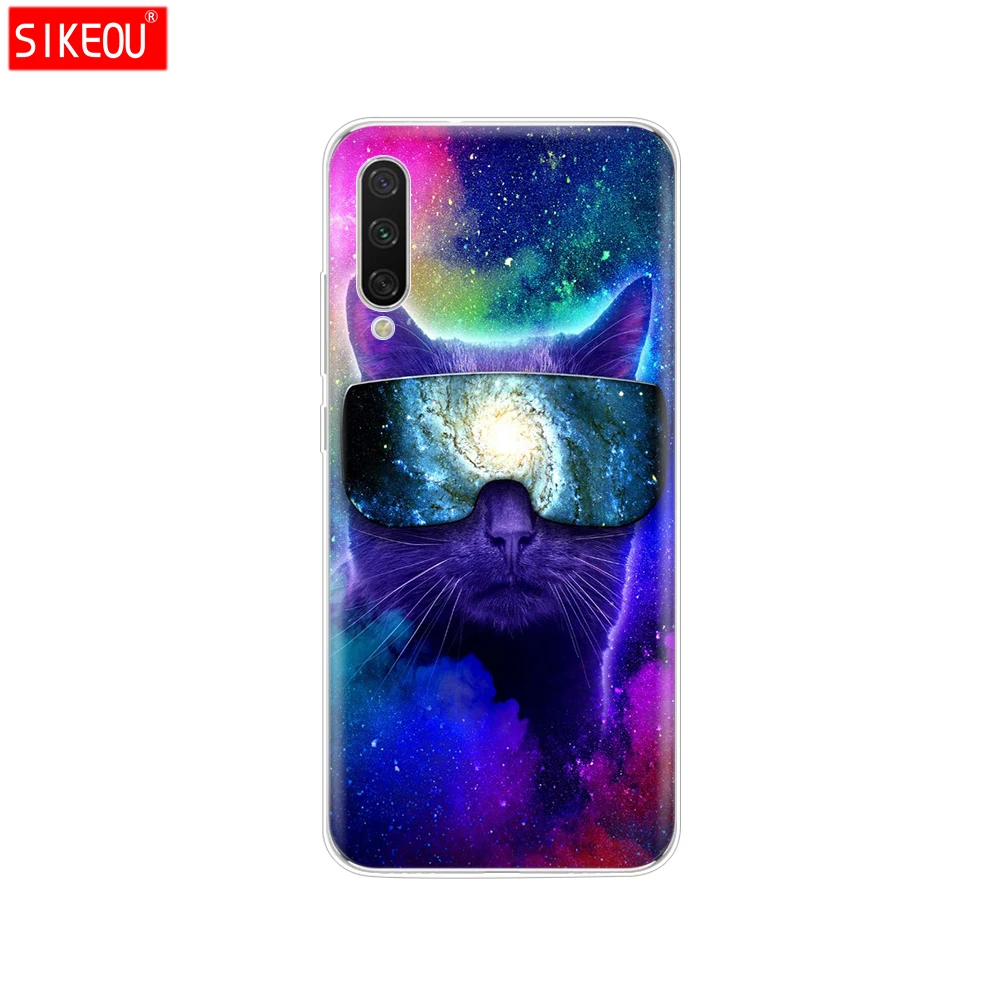 Силиконовый чехол для Xiaomi mi A3, чехол с полной защитой, мягкая задняя крышка из ТПУ, чехол для телефона s для Xio mi A3, бампер, кошечка, цветок - Цвет: 33972