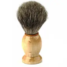 Чистый Барсук Парикмахерская щетка для бритья волос с деревянной ручкой инструмент для лица Парикмахерская для мужчин подарок