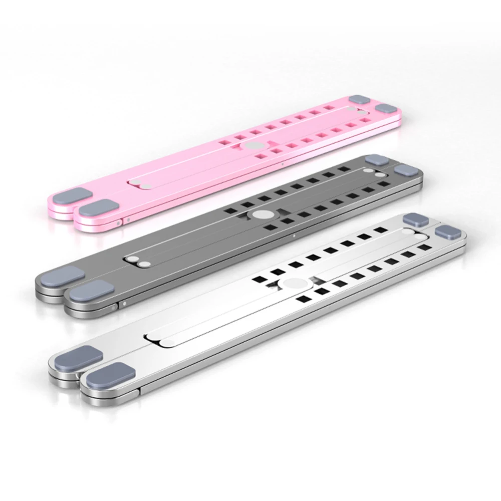 

Cooling Rack Folding Adjustable Angle Aluminum Alloy Desktop Portable Holder Office Universal Non Slip Laptop Stand
