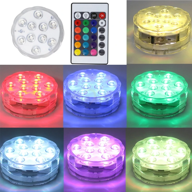 

LED Remote Control Submersible Light Color Changing Waterproof Diving Lights