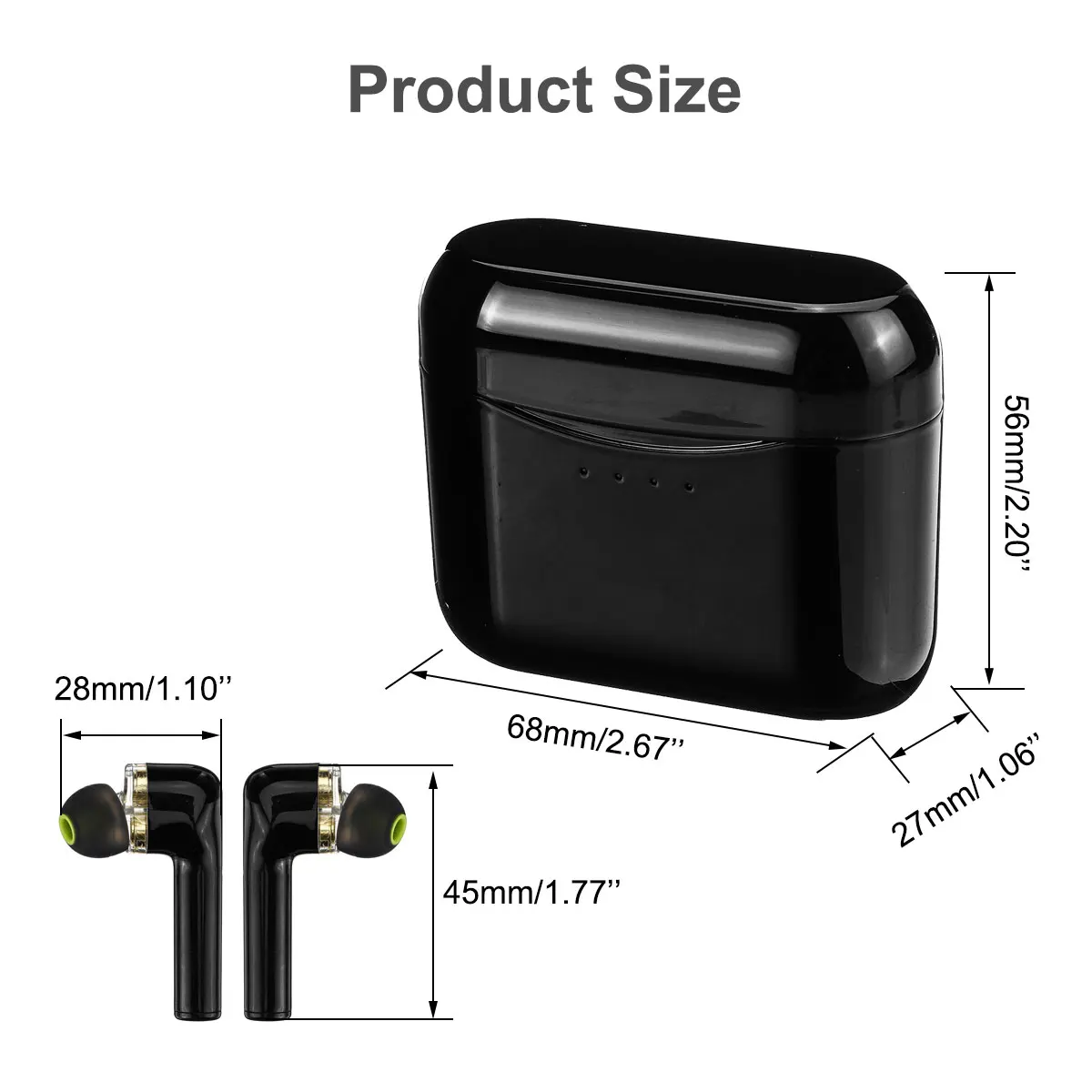 Dual Dynamic Drive TWS bluetooth 5.0 Earphone IPX6 Waterproof Auto Pairing Smart Touch Headset Ture Wireless Earbud with MIC